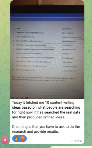 User feedback — 10 content ideas from real search data